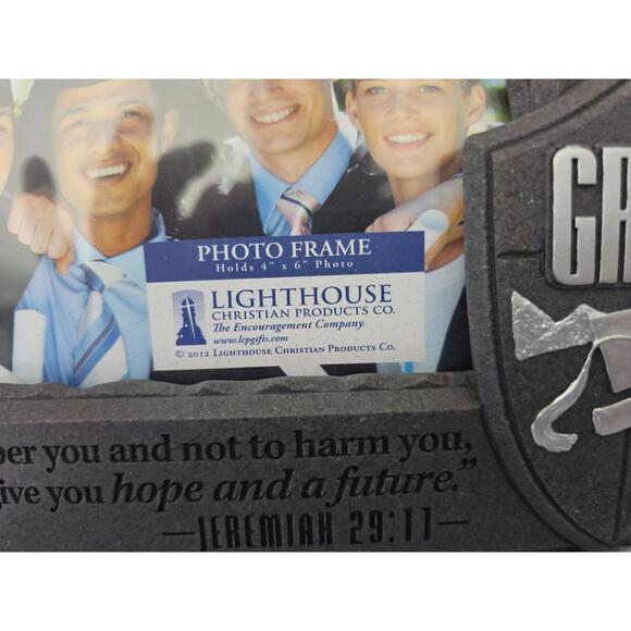 New Lighthouse Christian Products Photo Frame Graduation I Know The Plans 4x6 - Picture 5 of 12